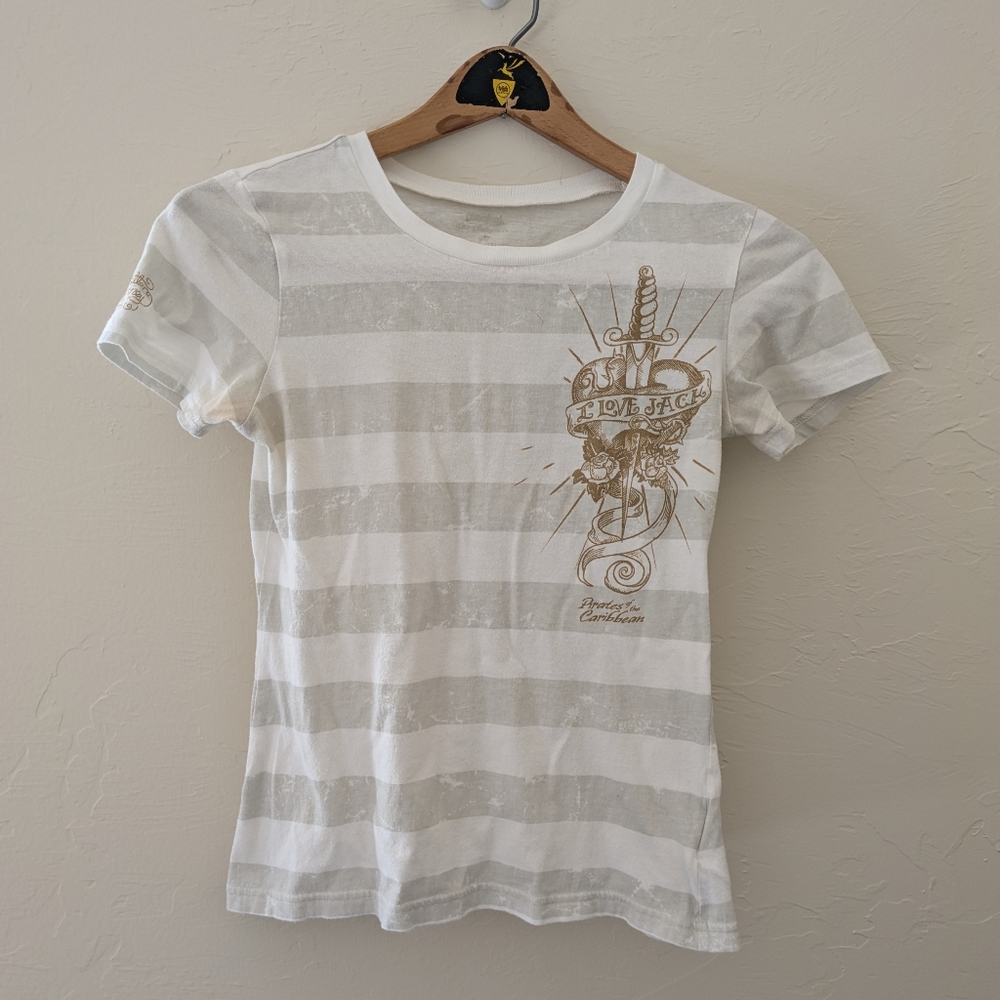 Disney Parks Pirates Of The Caribbean I Love Jack Fitted Tee Small